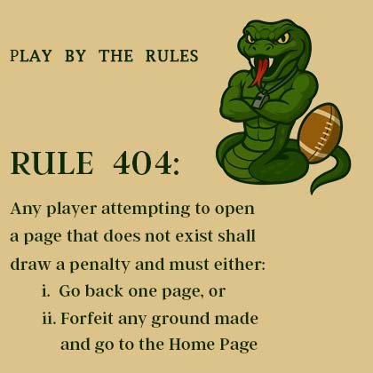 404 Error: The requested page can not be found.